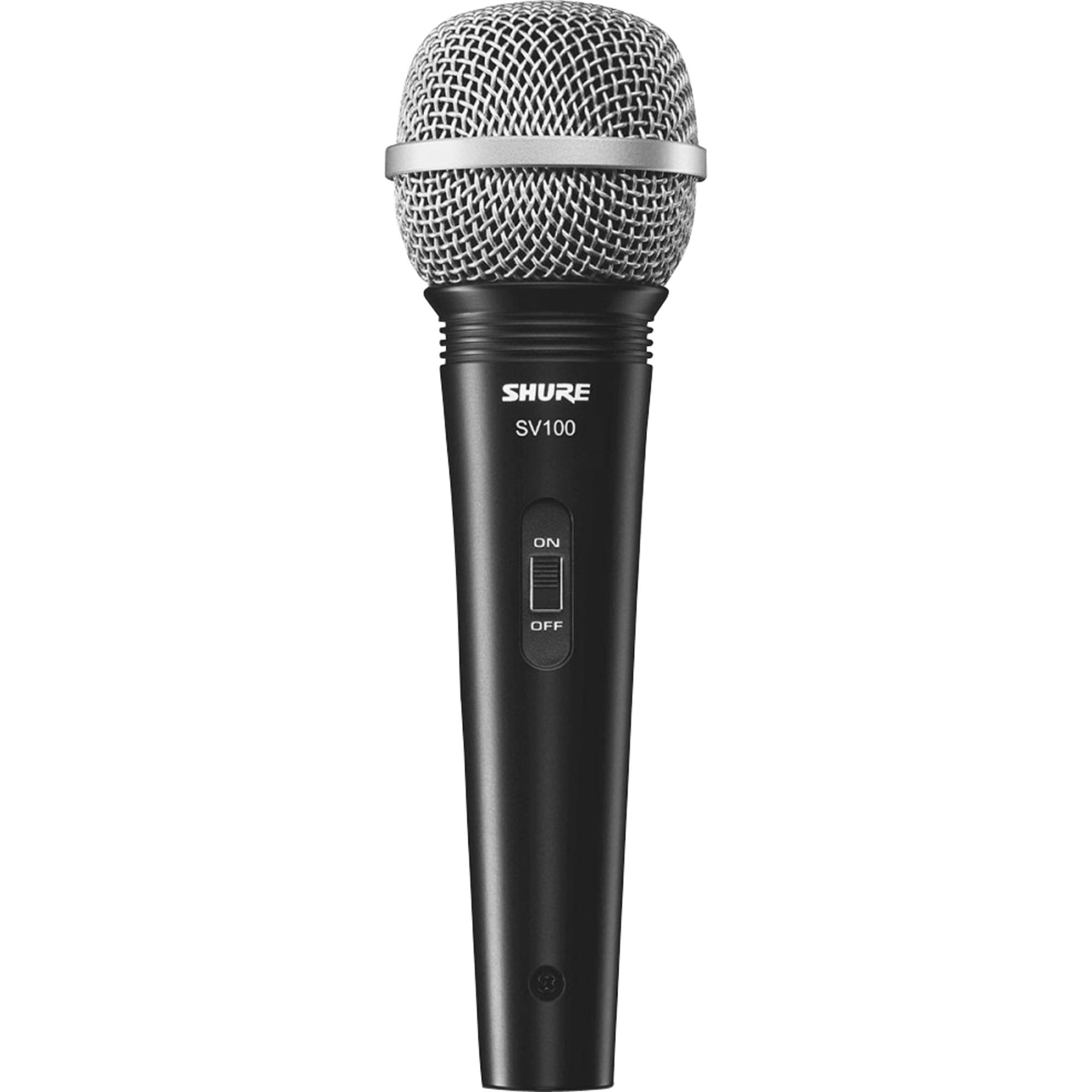 Microfone de Mão Multifuncional Com Fio Sv100 Preto Shure 