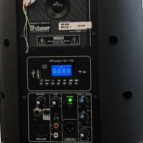 Caixa Ativa Staner Sr88a 85w 8” Bluetooth Usb sd fm 
