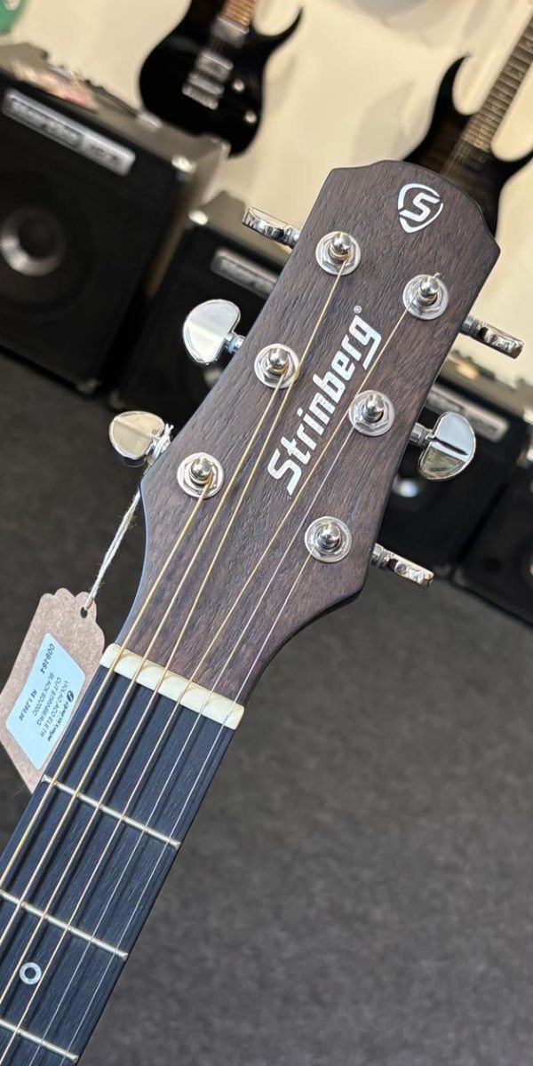 Violão Strinberg Sd200c Tobacco Aço Eletroacústico Folk Cutaway Com Afinador 