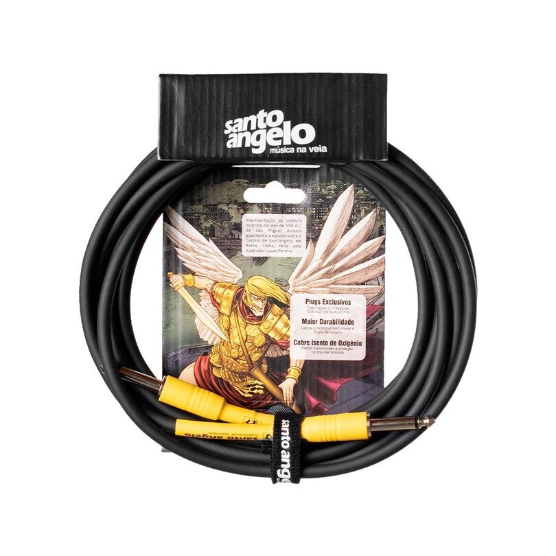 Cabo Santo Angelo Samurai P10 P10 4,57m 15ft Instrumento Guitarra Baixo 
