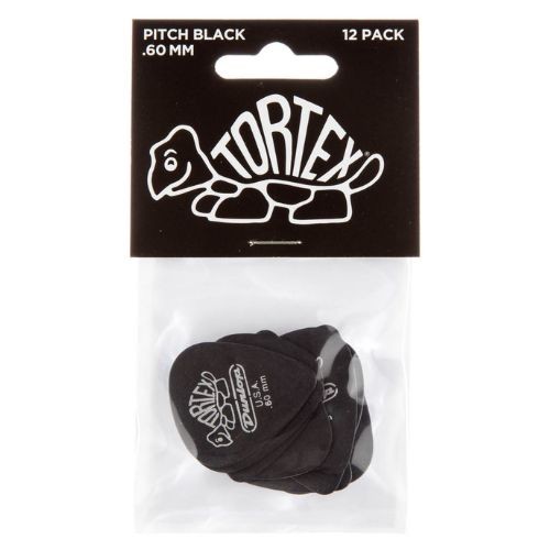 Palheta Tortex 0,60mm Preta Pct C/12 488p.60 Dunlop 