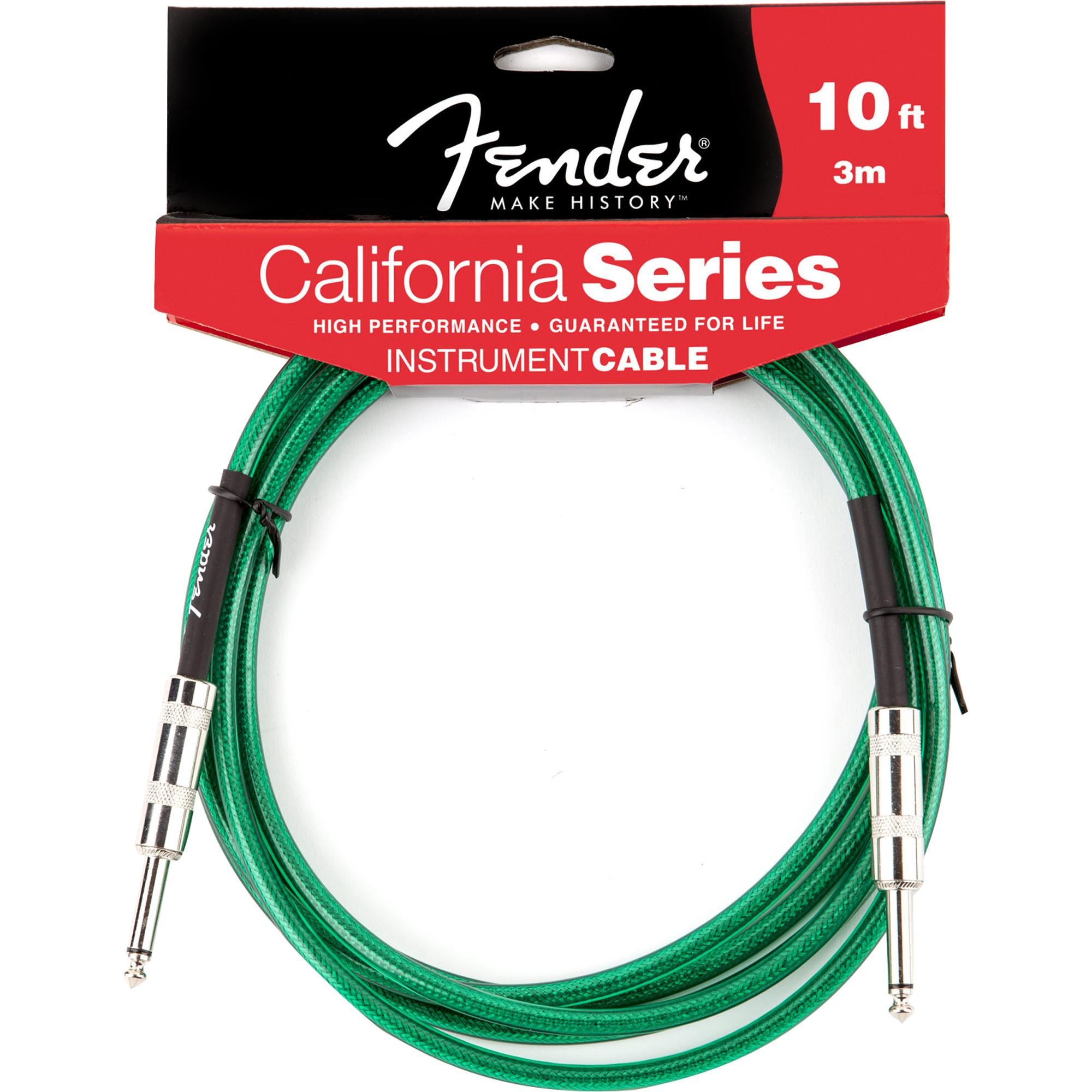 Cabo Para Instrumentos P10 x P10 3m California Series Verde Fender 