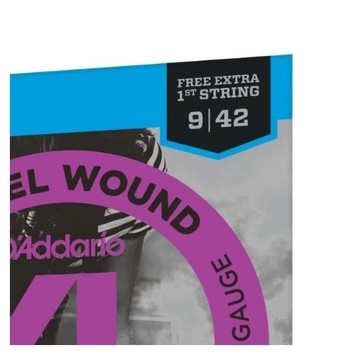 Encordoamento Para Guitarra 09-42 Com Corda Extra Pl009 D'addario xl Nickel Exl120-b 