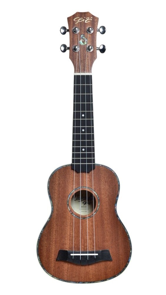 Ukulele Seizi Maui Plus Soprano Acústico Tobacco Com Bag 