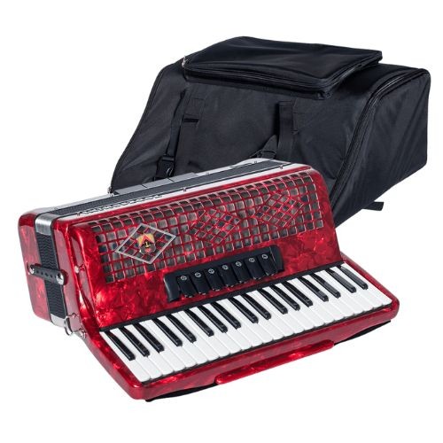 Acordeon Todeschini 41 Teclas e 120 Baixos Vermelho Com Bag Yw827 