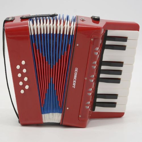 Acordeon Infantil Concert Ca8 rd Vermelho Sanfona Compacta Para Iniciantes 