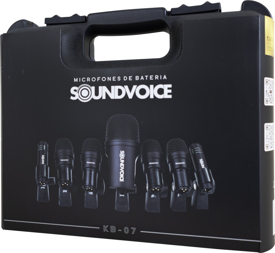 Kit Microfones Soundvoice Para Bateria e Baixo Bass Kb-07 
