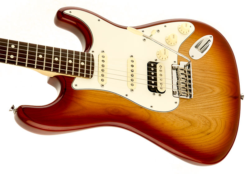 Guitarra Fender 011 3110 - am Standard Stratocaster Shawbucker Ash Hss rw - 747 - Sienna Sunburst 