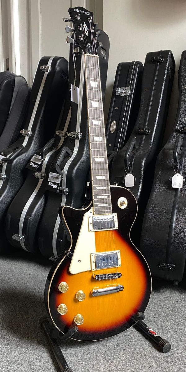 Guitarra Canhota Strinberg Lps230 sb lh Les Paul Sunburst 2 Humbuckers 