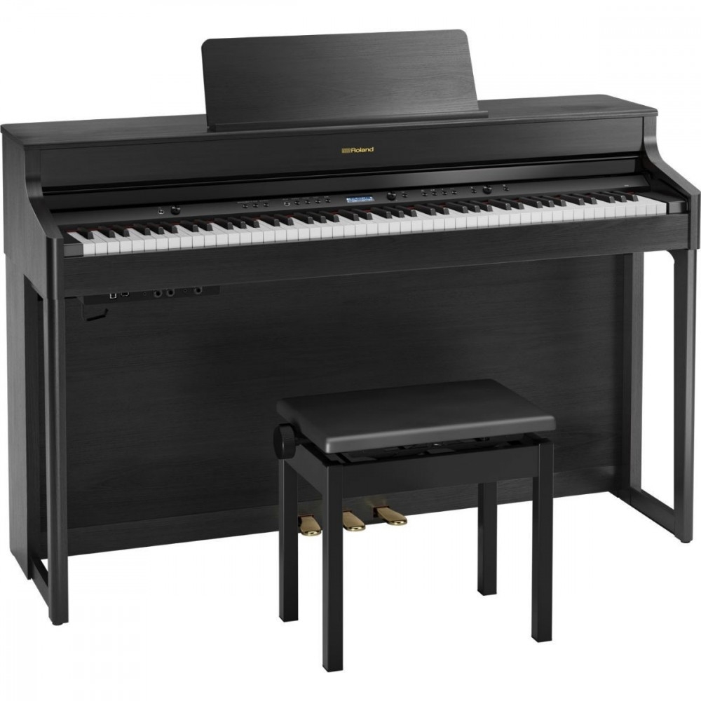 Piano Digital Roland Hp702 Charcoal Black 