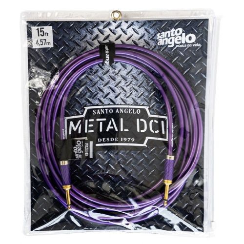 Cabo Para Instrumento Santo Angelo Metal Dci P10 x P10 4,57m 15ft Pulpple 