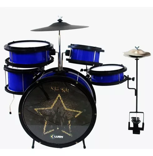 Bateria Infantil Luen Pop Kids Azul 