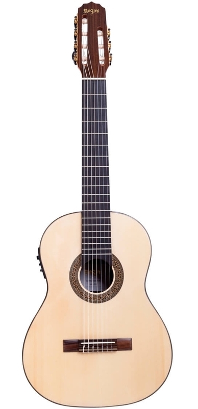 Violão Rozini 7 Cordas Nylon Elétrico rx 227 Atnj Natural Tampo Sólido 