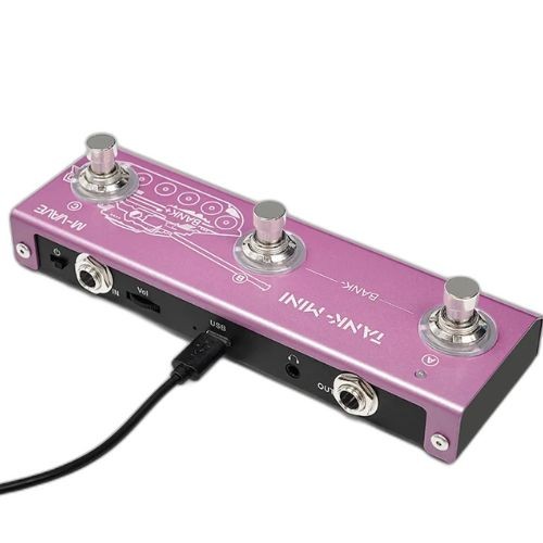 Pedaleira Guitarra M-vave Tank Mini Rosa bt Com Ir, Usb, Bluetooth e Bateria 