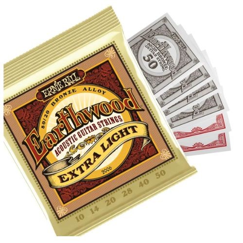 Encordoamento Violão Aço Ernie Ball Earthwood 80/20 Bronze 010-050 