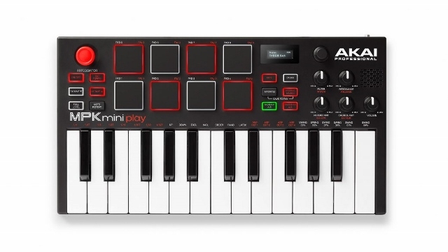 Teclado Controlador Akai Mpk Mini Play Midi 25 Teclas 