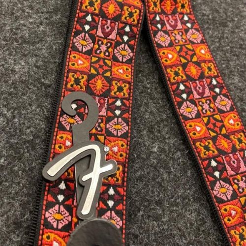 Correia Fender Festival Strap Red Mosaic 2” Para Guitarra Baixo e Violão 