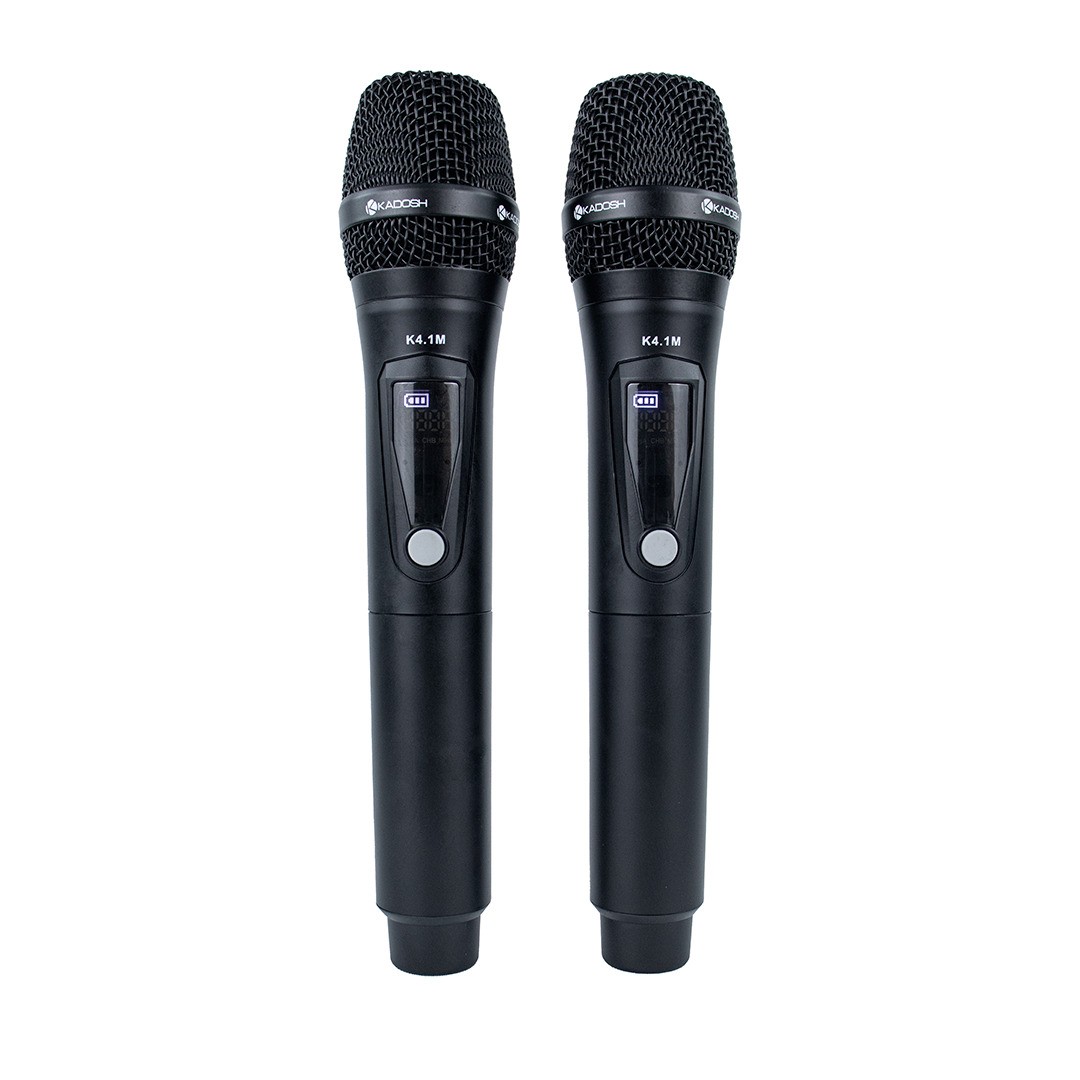 Microfone Sem Fio Duplo Kadosh Uhf K412m Recarregável 