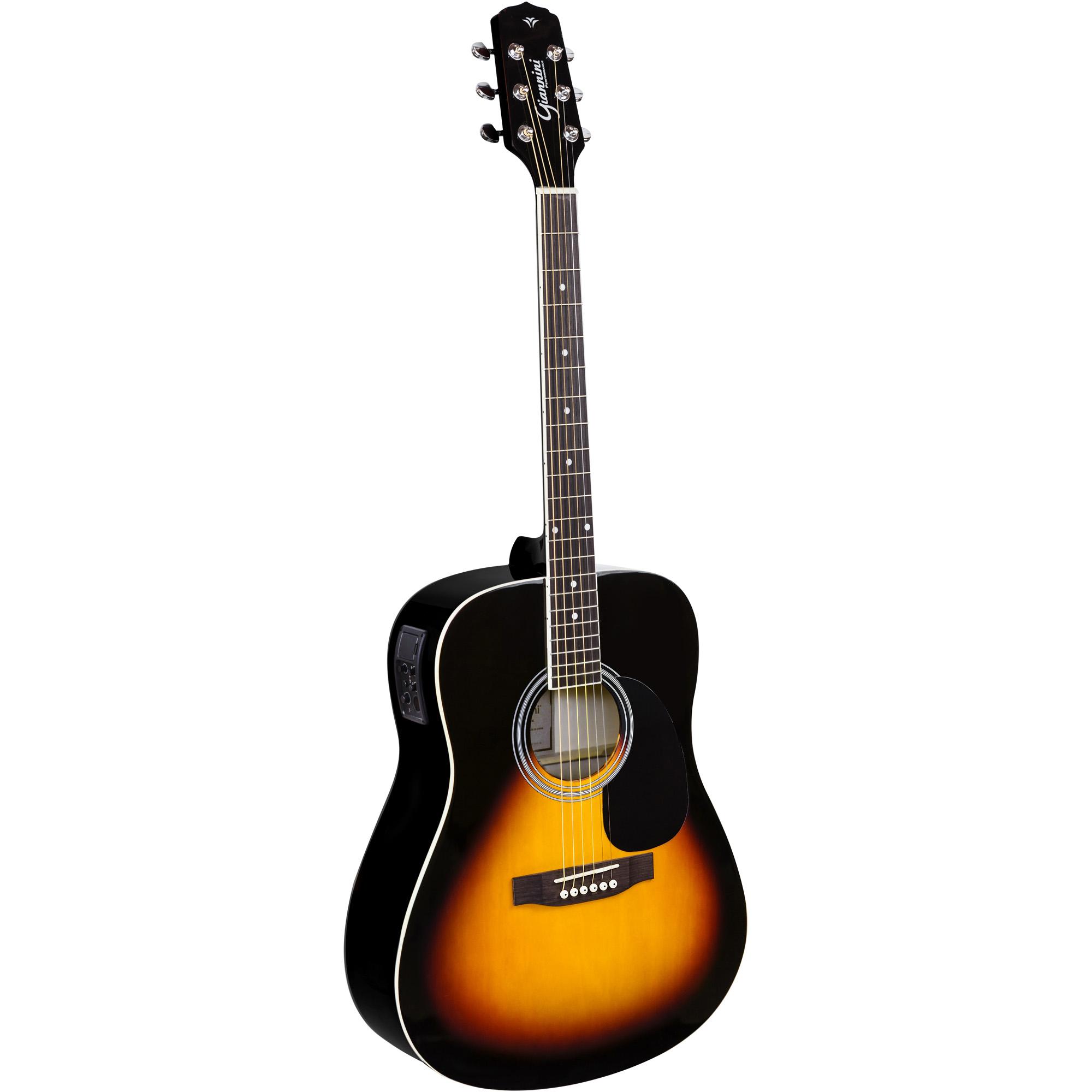 Violão Eletroacústico Dreadnought Folk Aço Gd-1 Vintage Sunburst Satin Giannini 