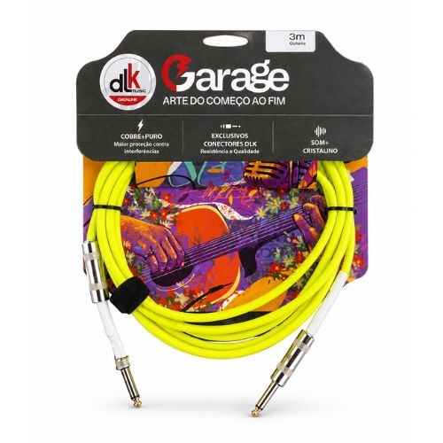 Cabo P10 P10 3m Datalink Garage Verde Fluorescente 