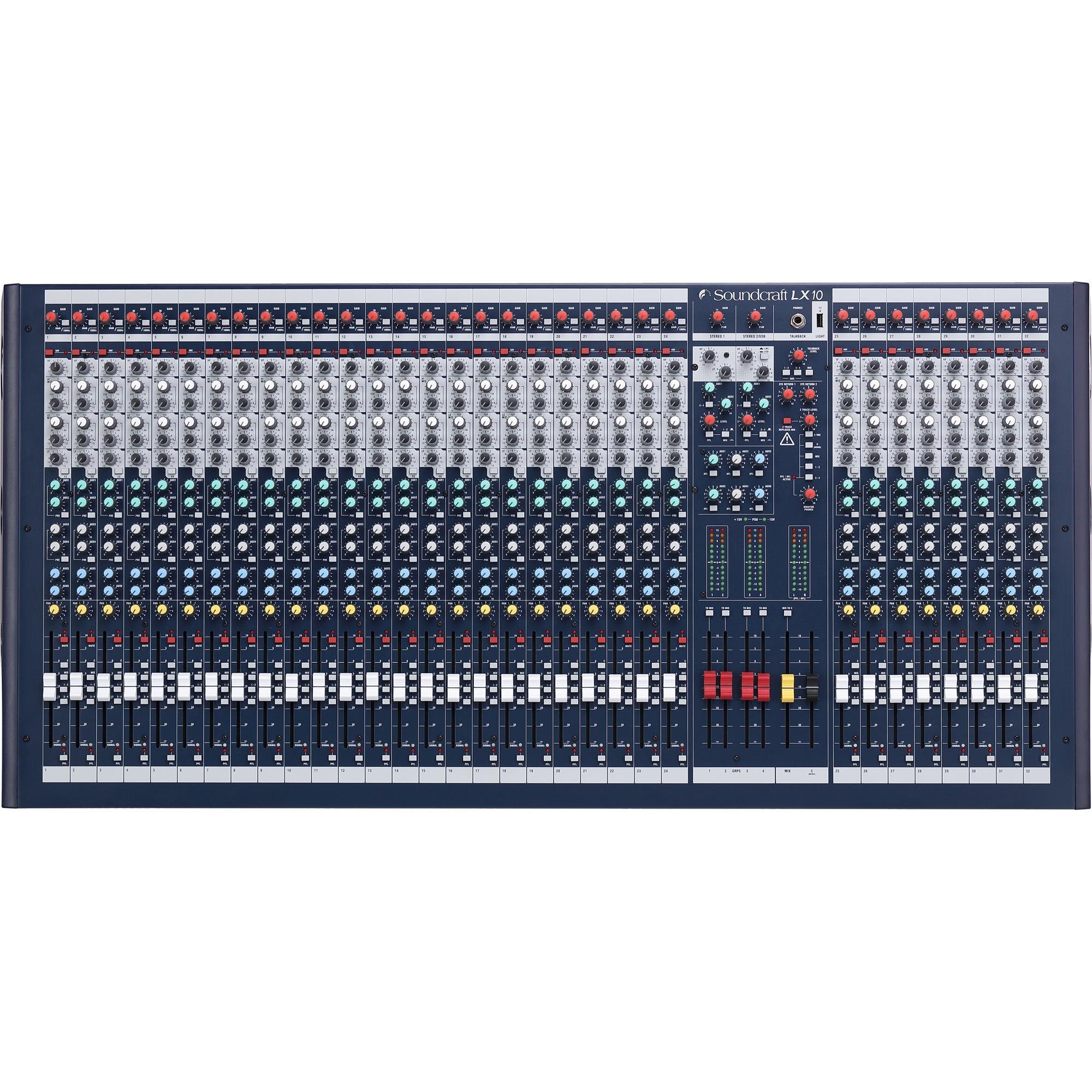 Mesa de Som 32 Canais Lx10 Azul Soundcraft 