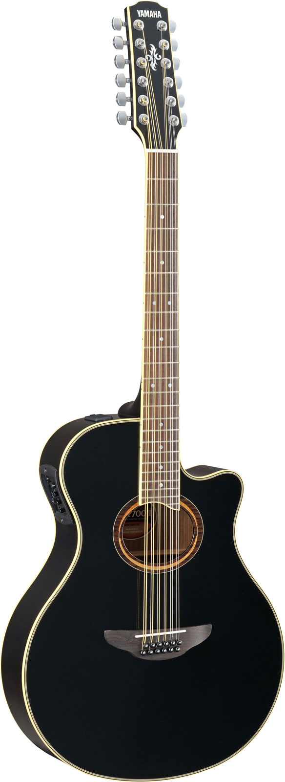 Violão Aço Yamaha Elétrico 12 Cordas Apx700ii Preto      