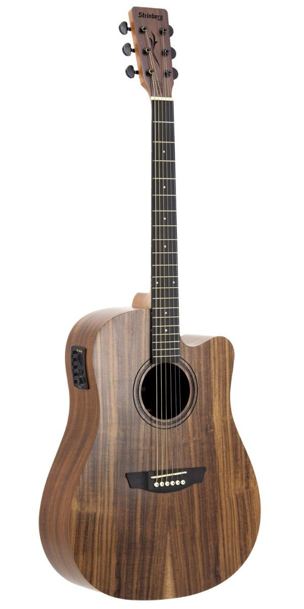 Violão Strinberg Forest Fs4d ks Koa Satin Folk Eletroacústico Aço Com Pré Se-50 e Afinador 