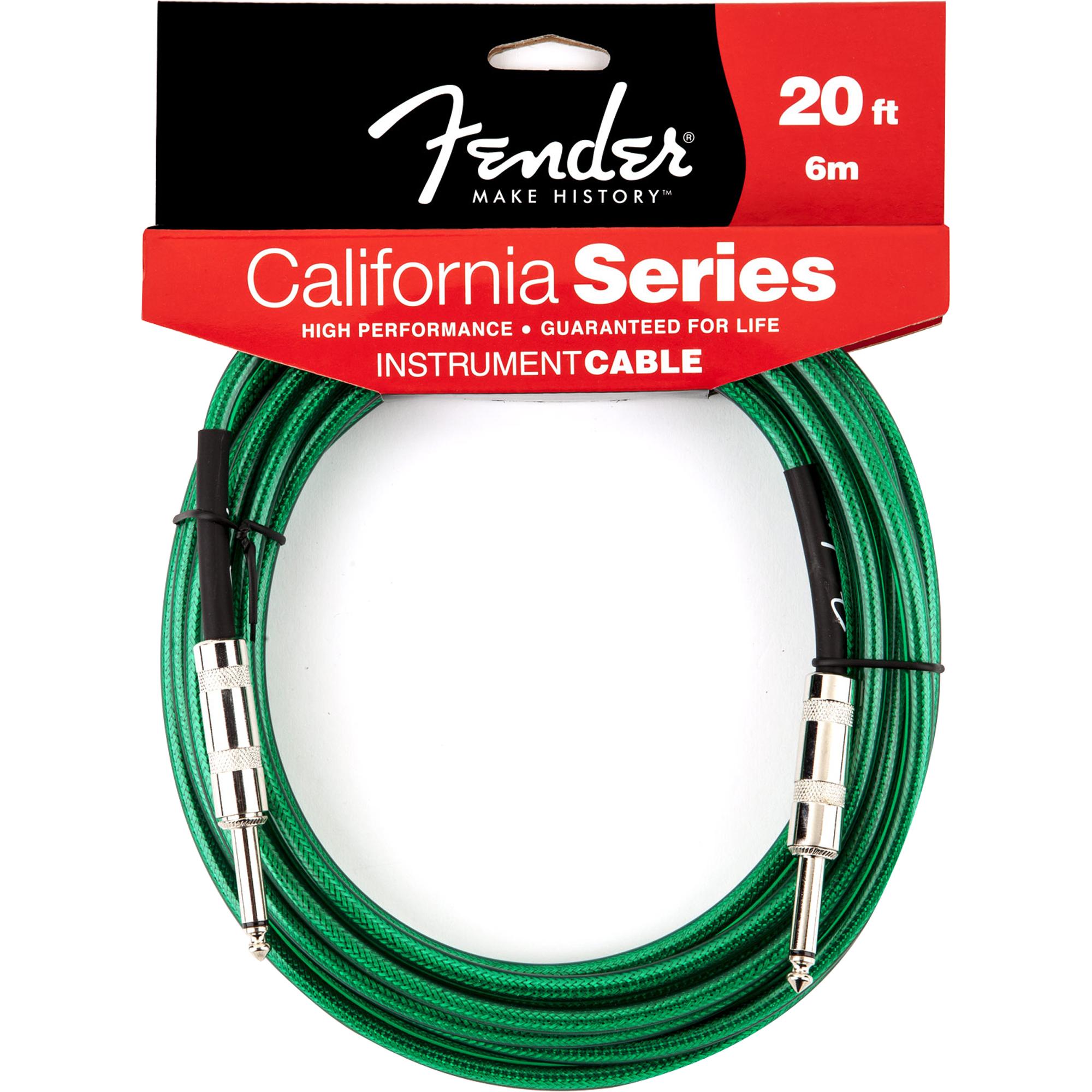 Cabo Para Instrumentos P10 x P10 6m California Series Verde Fender 