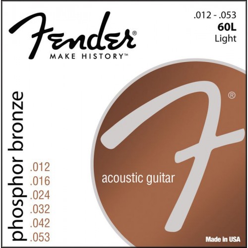 Encordoamento Fender Violão Aço 012 Phospor 60l         