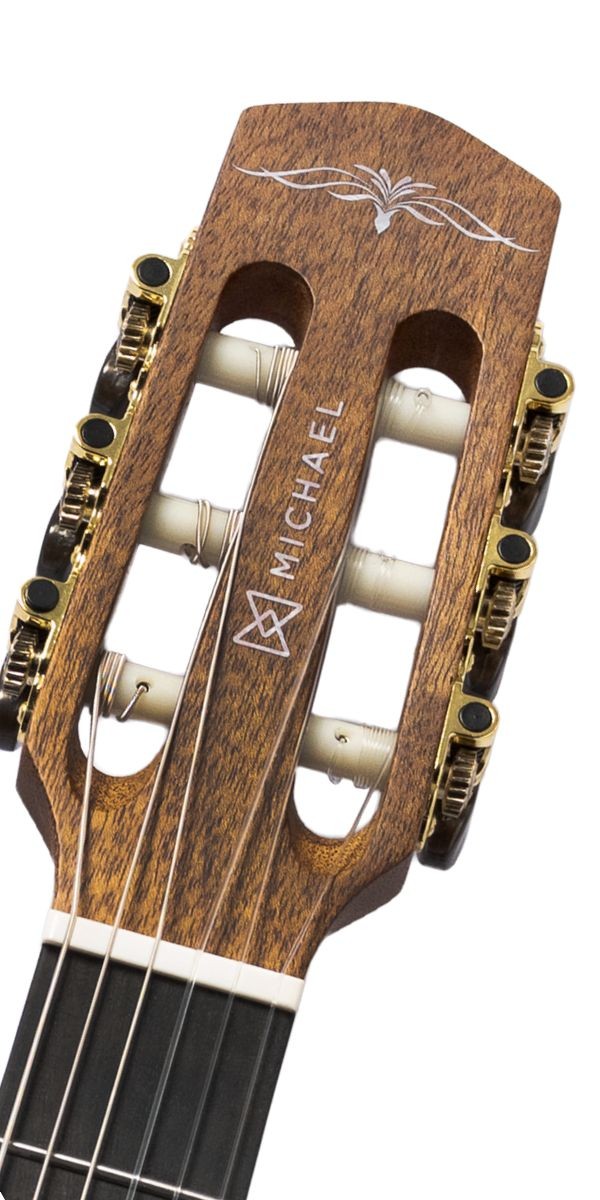 Violão Michael Gmh330 Mhy Neoedge Flat Nylon Eletroacústico Mahogany Com Bag 