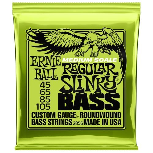 Encordoamento Ernie Ball Regular Slinky 045–105 Medium Scale Para Baixo 4 Cordas P02856 