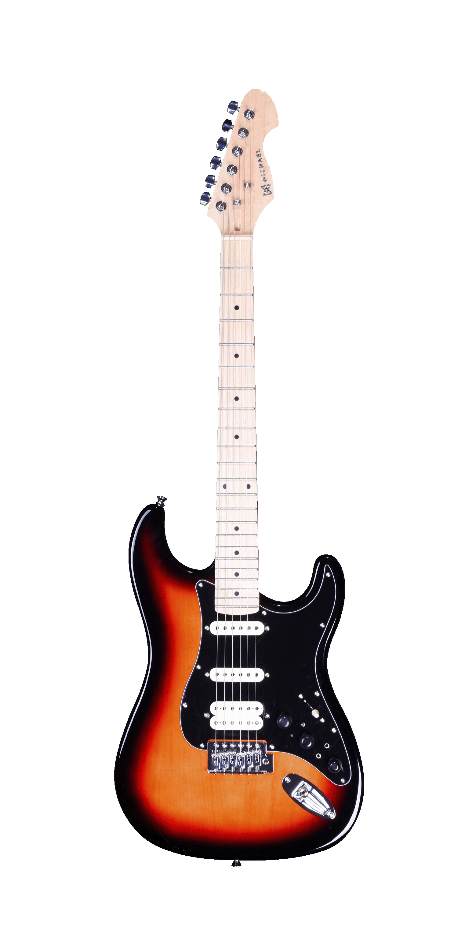 Guitarra Stratocaster Michael Rocker Gms250 Sunburst Escudo Preto 