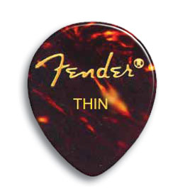 Palheta Guitarra Fender Gota Thin Shell 358                  