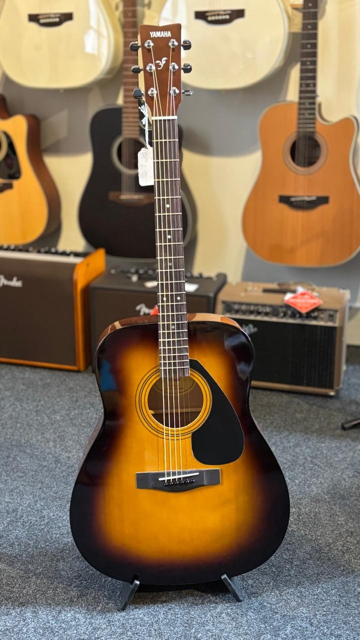 Violão Acústico Yamaha F310 Brown Sunburst Tabacco Diapasão Correia Capotraste Encordoador Corda 