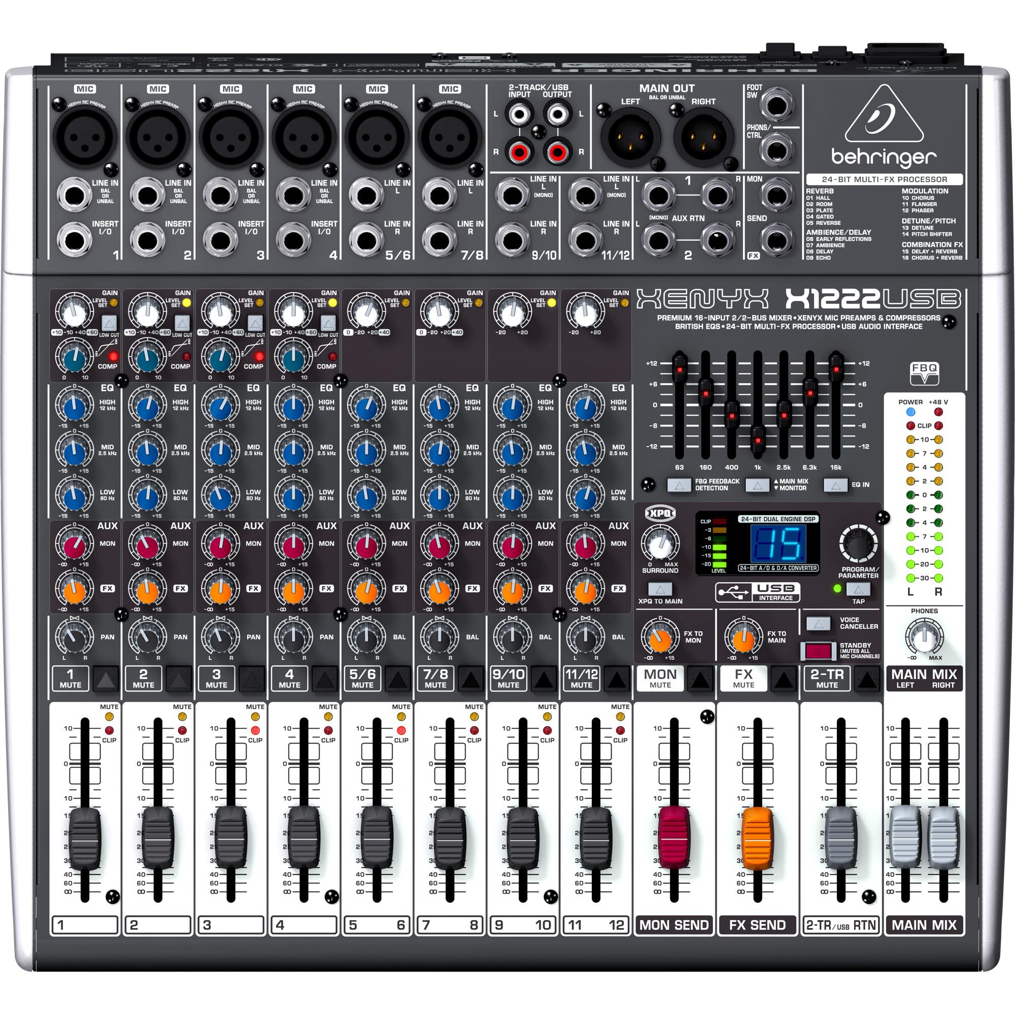 Mesa de Som 12 Canais Xenyx X1222usb Behringer 