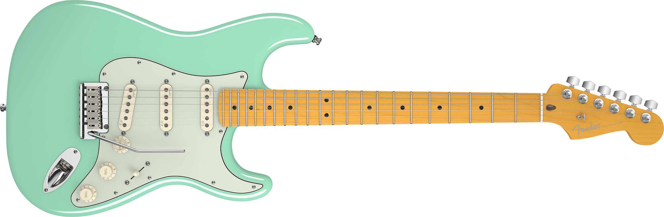 Guitarra Fender 011 9202 - am Deluxe v Neck Stratocaster - 757 - Surf Green 