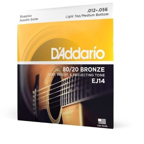 Encordoamento Para Violão Aço 12-56 D'addario 80/20 Bronze Ej14 