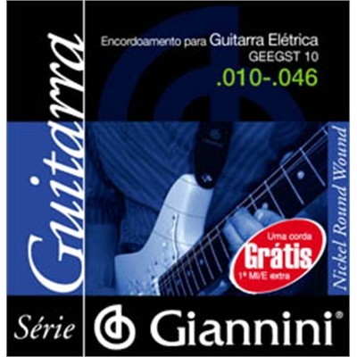 Encordoamento Giannini Guitarra 010 Niquel- Geegst.10 