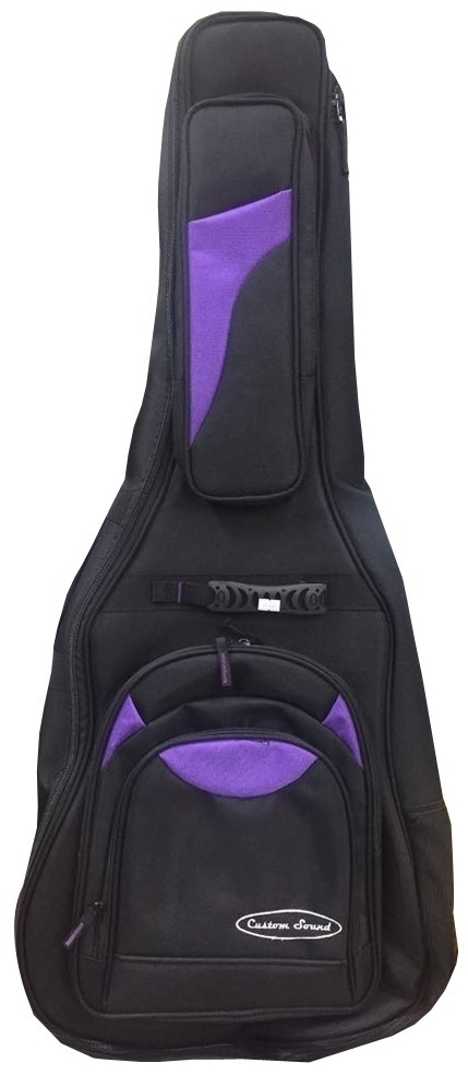 Bag Guitarra Custom Sound gt 2 Preta / Roxo 