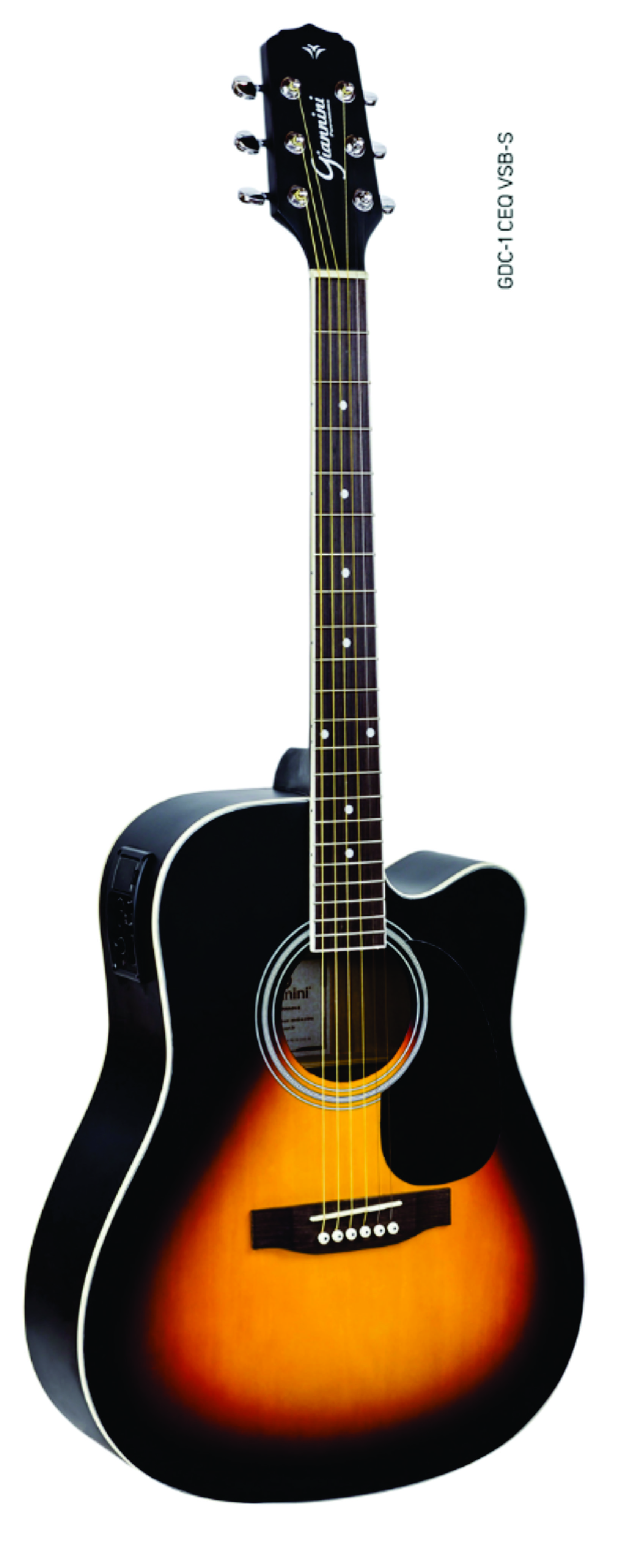 Violão Aço Elétrico Giannini Gdc-1 eq Cutway Folk fc Sunburst 