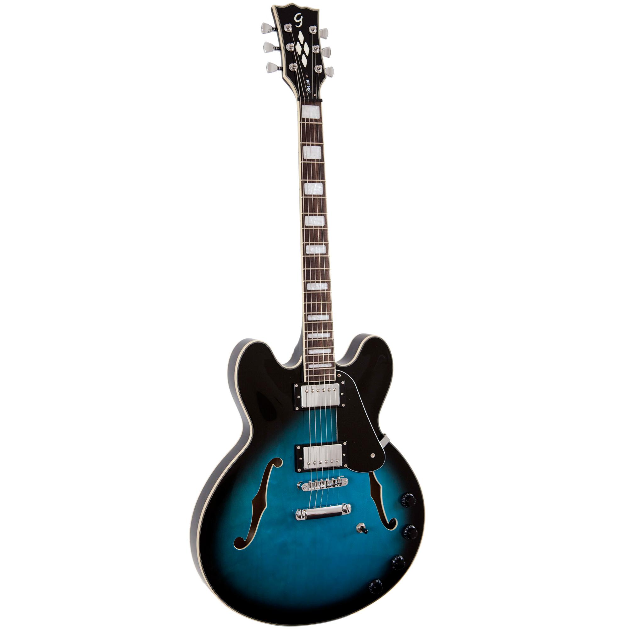 Guitarra Semiacústica 2h Diamond Gsh-350 Blueburst Giannini 