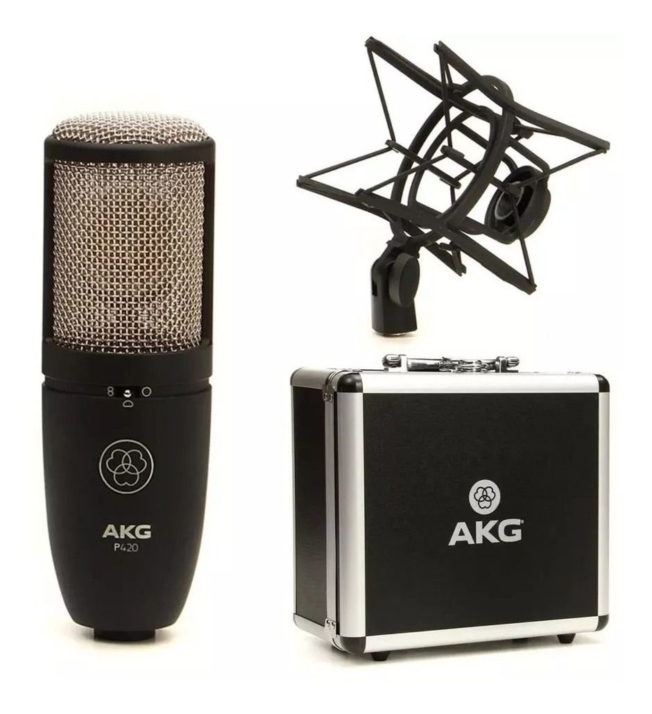 Microfone Condensador Akg P420 Perception Com Shock Mount e Case 