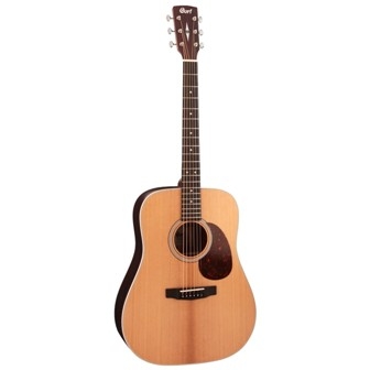 Violão Cort Aço Elétrico Earth200f Natural Semi Gloss Pré Fischman 