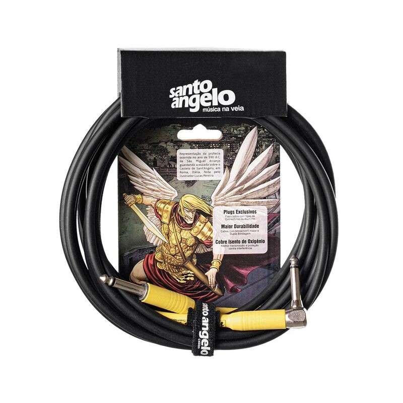 Cabo Guitarra Santo Angelo Samurai P10 em l 3,05m 10ft Para Instrumentos 