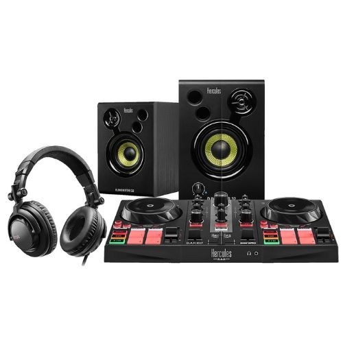Kit dj Hercules Djlearning Kit Mk2 Brazil Com Controladora Inpulse 200 Mk2 Monitores e Fone 