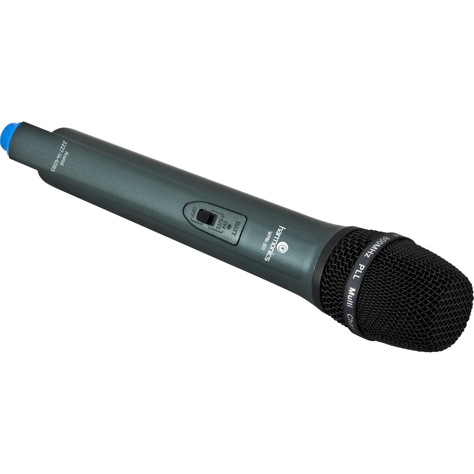 Microfone Sem Fio Uhf Wpm-301 Preto Harmonics 