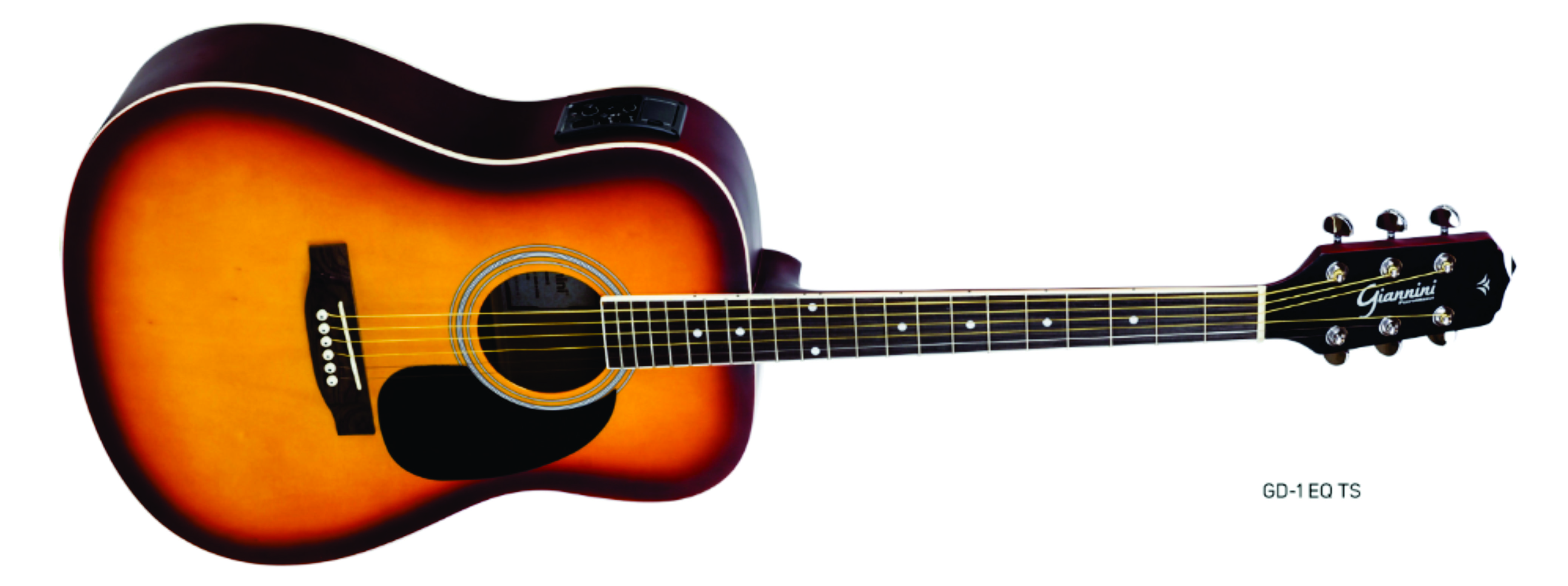 Violão Aço Elétrico Giannini Gd-1 eq ts Folk Sunburst 