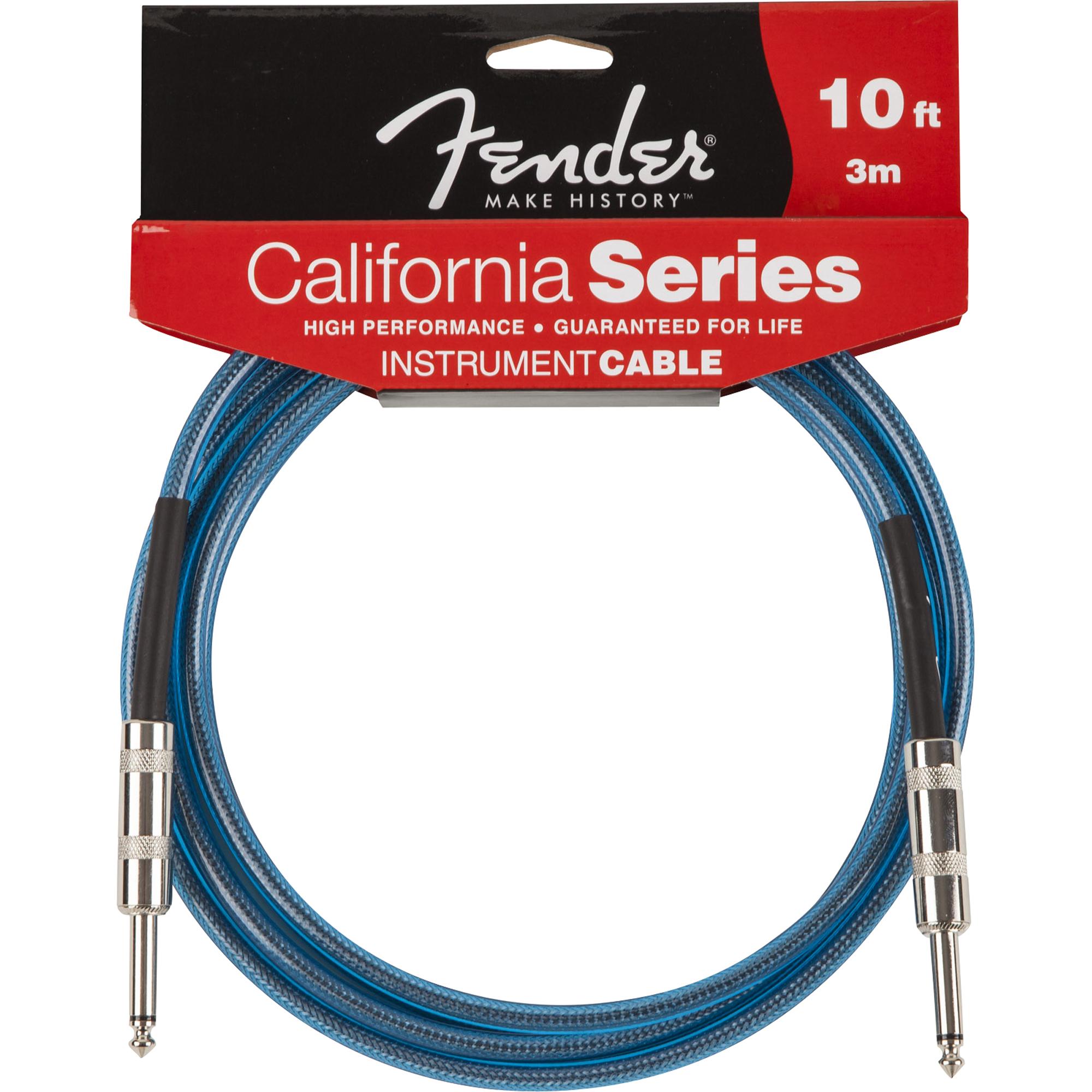 Cabo Para Instrumentos P10 x P10 3m California Series Azul Fender 