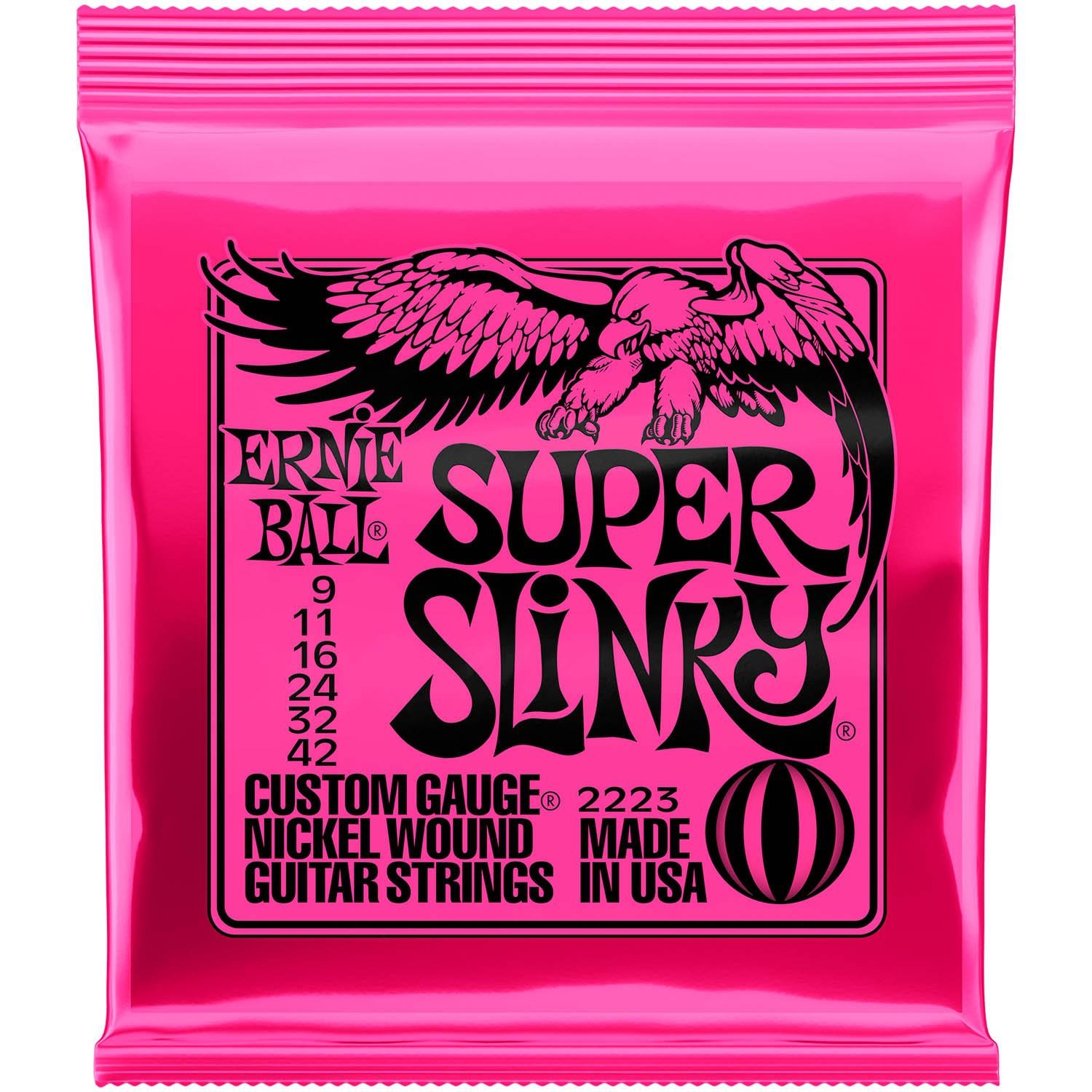 Encordoamento Guitarra Ernie Ball 009 s Slink Niquel p0 