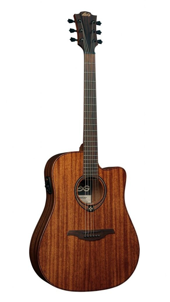 Violão Lag Tramontane T98dce Aço Eletroacústico Khaya Natural 